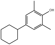 4-シクロヘキシル-2,6-ジメチルフェノール 化学構造式