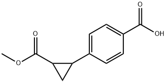 4-(2-(メトキシカルボニル)シクロプロピル)安息香酸 化学構造式