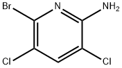 2-Amino-3,5-dichloro-6-bromopyridine 化学構造式