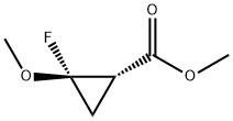 Cyclopropanecarboxylic acid, 2-fluoro-2-methoxy-, methyl ester, trans- (9CI) Structure