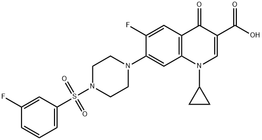 1057934-96-9 3-Quinolinecarboxylic acid, 1-cyclopropyl-6-fluoro-7-[4-[(3-fluorophenyl)sulfonyl]-1-piperazinyl]-1,4-dihydro-4-oxo-