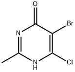 5-溴-6-氯-2-甲基嘧啶-4-醇, 105806-11-9, 结构式