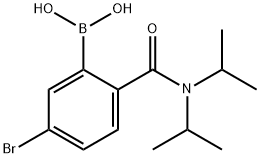 Boronic acid, B-[2-[[bis(1-Methylethyl)aMino]carbonyl]-5-broMophenyl]- Struktur