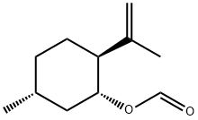 ぎ酸(1R)-5β-メチル-2α-(1-メチルエテニル)シクロヘキサン-1β-イル 化学構造式