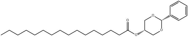 Hexadecanoic acid 2-phenyl-1,3-dioxan-5-yl ester 结构式