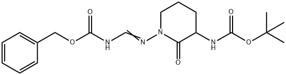 [((1,1-DIMETHYLETHOXYCARBONYL)AMINO)-2-OXO-1-PIPERIDINYL]-IMINOMETHYLCARBAMIC ACID BENZYL ESTER Struktur