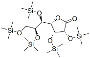 2-O,3-O,5-O,6-O,7-O-Pentakis(trimethylsilyl)-D-glycero-D-gulo-heptonic acid 1,4-lactone Struktur