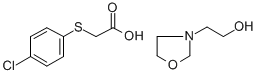 ((4-Chlorophenyl)thio)acetic acid 3-oxazolidineethanol (1:1) Structure