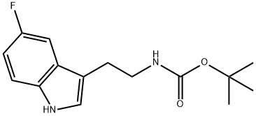 [2-(5-氟-1H-吲哚-3-基)乙基]氨基甲酸叔丁酯,1059175-54-0,结构式