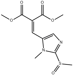 [[1-Methyl-2-(methylsulfinyl)-1H-imidazol-5-yl]methylene]propanedioic acid dimethyl ester 结构式