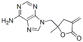 9((2-methyl-4-methylene-5-oxotetrahydrofuran-2-yl)methyl)adenine|