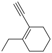 Cyclohexene, 1-ethyl-2-ethynyl- (9CI),106011-72-7,结构式