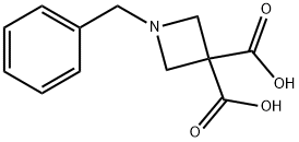 3,3-Azetidinedicarboxylic acid, 1-(phenylMethyl)- Structure