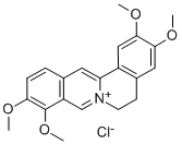 5,6-ジヒドロ-2,3,9,10-テトラメトキシジベンゾ[a,g]キノリジニウム·クロリド 化学構造式