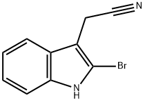 (2-BROMO-1H-INDOL-3-YL)-ACETONITRILE,106050-92-4,结构式