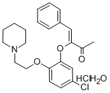 106064-13-5 (Z)-3-(5-Chloro-2-(2-piperidinoethoxy)phenoxy)-4-phenyl-3-buten-2-one  hydrochloride hydrate