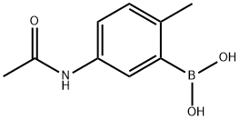 5-乙酰胺-2-甲基苯硼酸,1060661-55-3,结构式