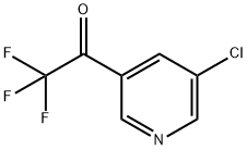 1-(5-CHLOROPYRIDIN-3-YL)-2,2,2-TRIFLUOROETHANONE 结构式