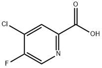 4-Chloro-5-fluoro-2-pyridinecarboxylic acid Struktur