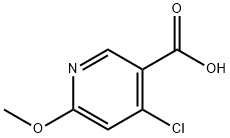 4-クロロ-6-メトキシピリジン-3-カルボン酸 化学構造式