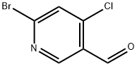 6-溴-4-氯-3-吡啶甲醛 结构式