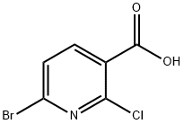 6-ブロモ-2-クロロニコチン酸 化学構造式