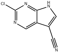 2-Chloro-7H-pyrrolo[2,3-d]pyriMidine-5-carbonitrile Struktur