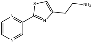 2-[2-(2-吡嗪)-1,3-噻唑-4-基]乙胺 结构式