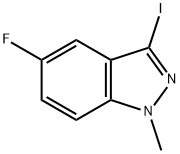 5-fluoro-3-iodo-1-methyl-1H-indazole(SALTDATA: FREE) Structure