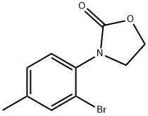 3-(2-ブロモ-4-メチルフェニル)-1,3-オキサゾリジン-2-オン 化学構造式