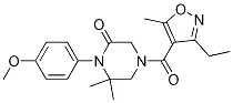 4-(3-ethyl-5-Methylisoxazole-4-carbonyl)-1-(4-Methoxyphenyl)-6,6-diMethylpiperazin-2-one|