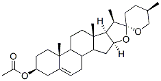 (25R)-3β-アセトキシスピロスタ-5-エン 化学構造式