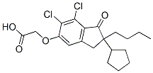 ((2-n-butyl-6,7-dichloro-2-cyclopentyl-2,3-dihydro-1-oxo-1H-inden-5-yl)oxy)acetic acid 结构式