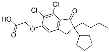 ((2-n-butyl-6,7-dichloro-2-cyclopentyl-2,3-dihydro-1-oxo-1H-inden-5-yl)oxy)acetic acid Structure