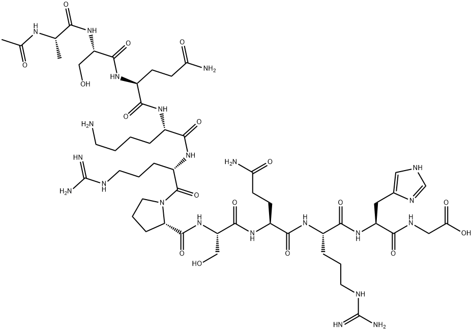 ミエリン塩基性タンパク (1-11), ヒト 化学構造式
