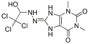 1H-Purine-2,6,8(3H)-trione, 7,9-dihydro-1,3-dimethyl-, 8-((2,2,2-trich loro-1-hydroxyethyl)hydrazone)|