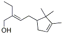 2-Ethyl-4-(2,2,3-trimethylcyclopent-3-en-yl)-but-2-en-1-ol 化学構造式