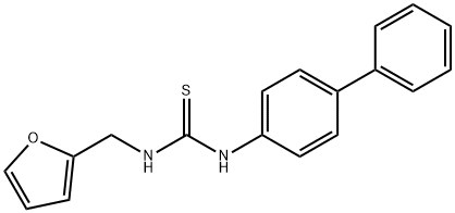 1-(biphenyl-4-yl)-3-(furan-2-ylMethyl)thiourea Struktur
