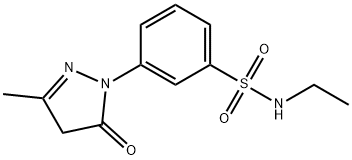 1-(3-W-ETHYLSULFAMOYLPHENYL)-3-METHYL-5-PYRAZOLONE 结构式