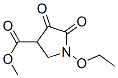 3-Pyrrolidinecarboxylicacid,1-ethoxy-4,5-dioxo-,methylester(9CI) Struktur
