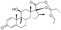 ベタメタゾン環状17,21-(オルトプロピオン酸エチル) 化学構造式