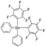 ビス(ペンタフルオロフェニル)ジフェニルスタンナン 化学構造式