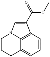 5,6-ジヒドロ-4H-ピロロ-[3,2,1-IJ]キノリン-1-カルボン酸メチル 化学構造式