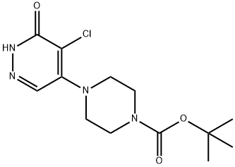tert-Butyl 4-(5-chloro-6-oxo-1,6-dihydropyridazin-4-yl)piperazine-1-carboxylate Struktur