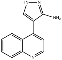 4-(4-喹啉基)-1H-吡唑-3-胺, 1062368-21-1, 结构式