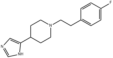 1[2-(4-FLUOROPHENYL)ETHYL]-4-(IMIDAZOL-4-YL)PIPERIDINE 化学構造式