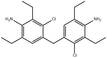 Bis(4-amino-2-chloro-3,5-diethylphenyl)methane Struktur