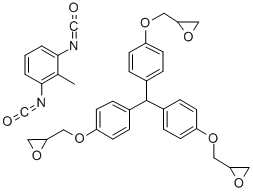 三(4-羟苯基)甲烷三缩水甘油醚2,6-甲苯亚基二异氰酸酯加合物, 106253-69-4, 结构式