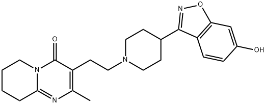 6-Desfluoro-6-hydroxy Risperidone Struktur
