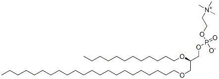 1-Behenyl-2-lauryl-sn-glycero-3-phosphocholine 化学構造式
